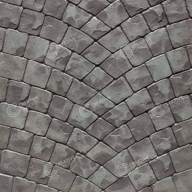 Danish-Fan finish Stamped Concrete by creative concrete concepts