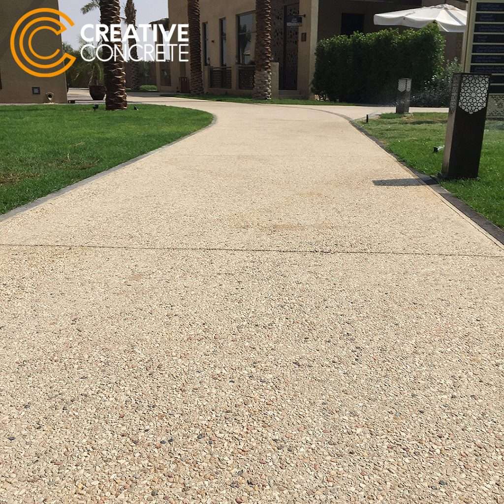 PaceCrete Exposed Aggregate Concrete Qasr-al-sultan Dubai
